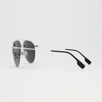 Burberry // Men's BE3108 Aviator Sunglasses // White + Silver