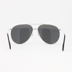 Burberry // Men's BE3108 Aviator Sunglasses // White + Silver