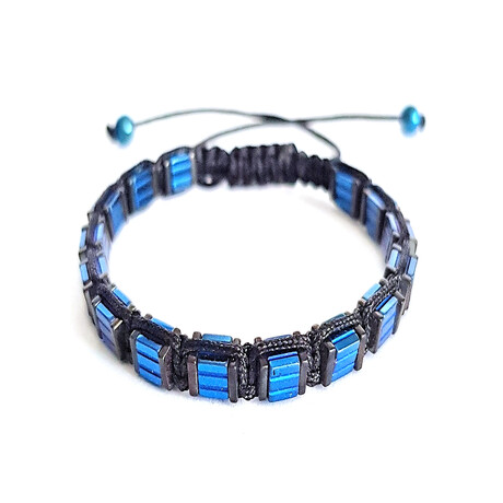 Hematite Bracelet // Blue