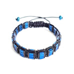 Hematite Bracelet // Blue