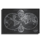 Charcoal World Map (12"H x 16"W x 0.13"D)