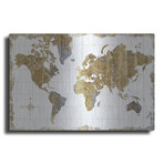 Gilded Map (12"H x 16"W x 0.13"D)