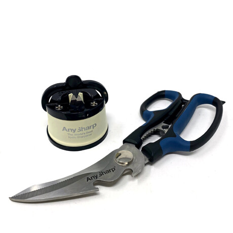 Pro Knife Sharpener + 5-in-1 Multifunction Scissors Bundle (Metal)
