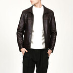 Zig 1091 Leather Jacket // Chestnut (4XL)