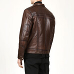 Zig 1091 Leather Jacket // Camel (XS)