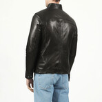 Jumbo Leather Jacket // Black (M)