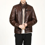 Zig 1044 Leather Jacket // Camel (M)