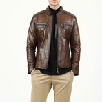 Zig 1004 Leather Jacket // Camel (S)