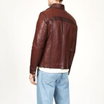 1004 Leather Jacket // Red (S)
