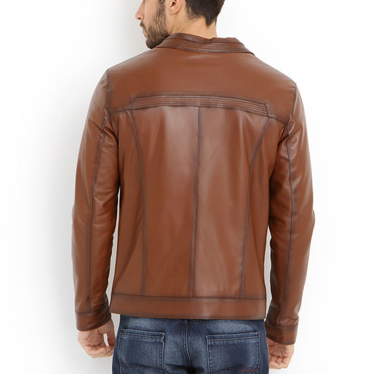 Lake Leather Jacket // Cognac (4XL) - DERİCLUB - Touch of Modern