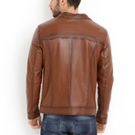 Lake Leather Jacket // Cognac (XL)