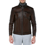 Zig Leather Jacket V4 // Camel (5XL)