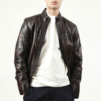 Zig 1097 Leather Jacket // Chestnut (3XL)