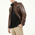 Zig 1004 Leather Jacket // Camel (4XL)
