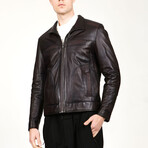 Zig 1091 Leather Jacket // Chestnut (5XL)