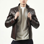 Zig 1097 Leather Jacket // Chestnut (L)