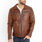 Lake Leather Jacket // Cognac (XS)