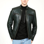 Zig 1055 Leather Jacket // Green (XS)