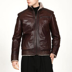 2027 Leather Jacket // Red (L)