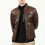 Zig 1004 Leather Jacket // Camel (M)