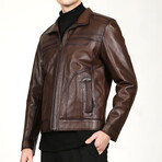 Zig 1091 Leather Jacket // Camel (4XL)