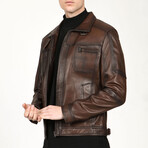 Zig 1047 Leather Jacket // Camel (5XL)