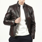 Zig 1097 Leather Jacket // Chestnut (2XL)