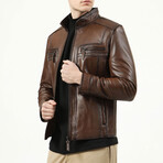 Zig 1004 Leather Jacket // Camel (5XL)