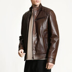 Zig 1044 Leather Jacket // Camel (L)