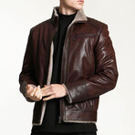 2027 Leather Jacket // Red (M)