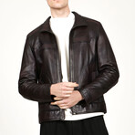 Zig 1091 Leather Jacket // Chestnut (L)