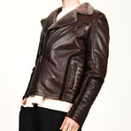 2000 Leather Jacket // Hazelnut (L)