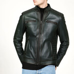 Zig 1055 Leather Jacket // Green (M)