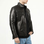 Jumbo Leather Jacket // Black (XS)