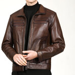 Zig 1091 Leather Jacket // Camel (XL)