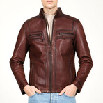 1004 Leather Jacket // Red (2XL)
