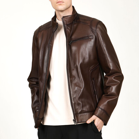 Zig 1044 Leather Jacket // Camel (XS)