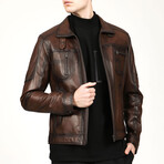 Zig 1047 Leather Jacket // Camel (S)