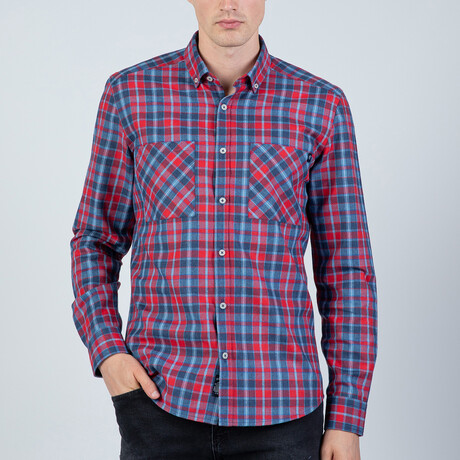 Jacob Button Up Shirt // Red (S)