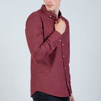 Lance Button Up Shirt // Bordeaux (S)