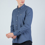 Leonardo Button Up Shirt // Navy + Gray (XL)