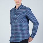 Joshua Button Up Shirt // Navy (L)