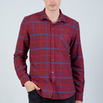 Freddy Button Up Shirt // Bordeaux (XL)