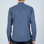 Leonardo Button Up Shirt // Navy + Gray (3XL)