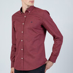 Lance Button Up Shirt // Bordeaux (L)