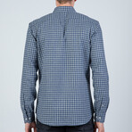 Austin Button Up Shirt // Gray + Blue (M)