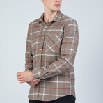Mark Button Up Shirt // Brown (L)