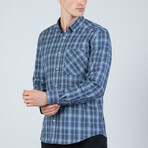 Adam Button Up Shirt // Indigo + Gray (3XL)