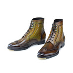 Wingtip Lace Up Boots // Olive (US: 14)