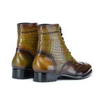 Wingtip Lace Up Boots // Olive (US: 7)